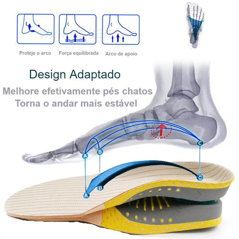 Palmilha Ortopédica OrtoLifes Adaptável a Qualquer Calçado