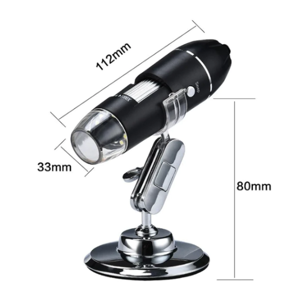 Microscópio HD Portátil USB - Celular, PC, Notebook