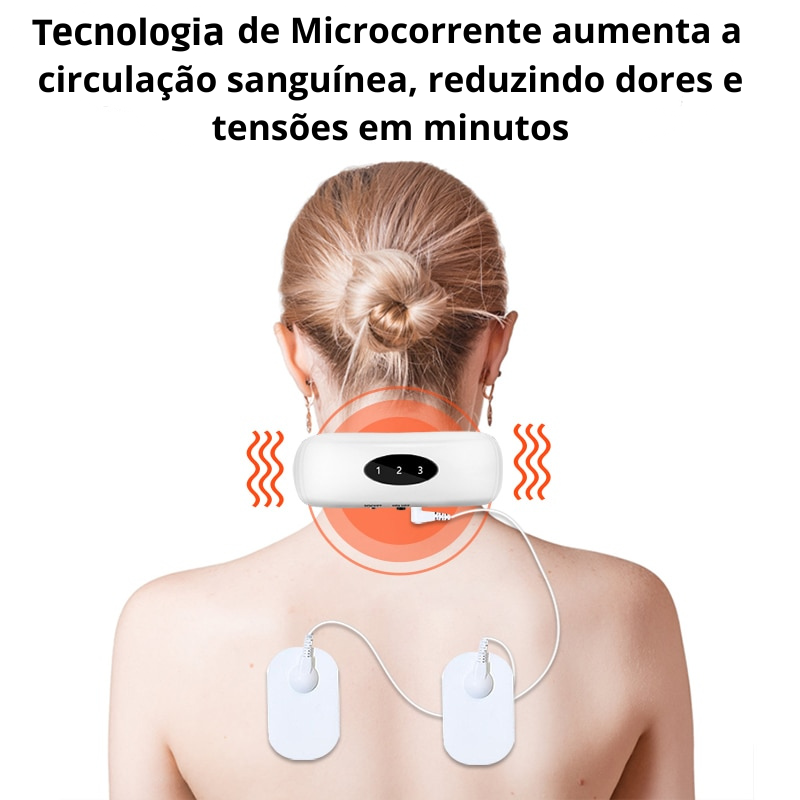 Massageador de Pescoço para Dores - Torcicolo, Artrose, Hérnia de disco