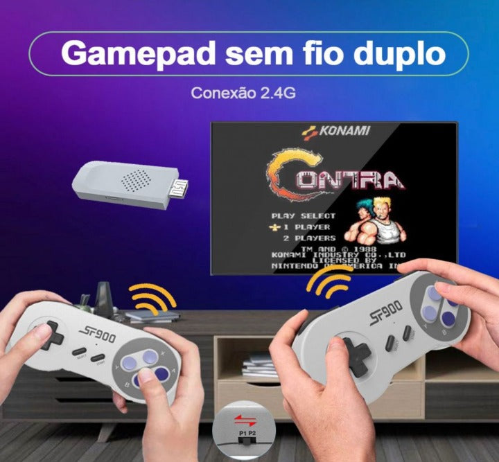 Nintendo Retrô Com 1500 Jogos Nostálgicos + Dois Controles