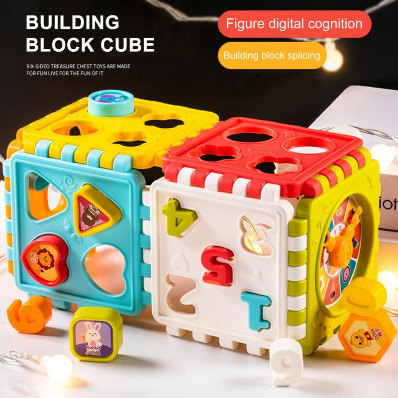 Cubo Montessori de atividade de bebê